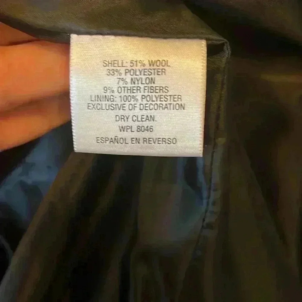 INC International Concepts Men’s Wool Blend Jacket Vegan Leather Accents SZ M - Picture 8 of 8